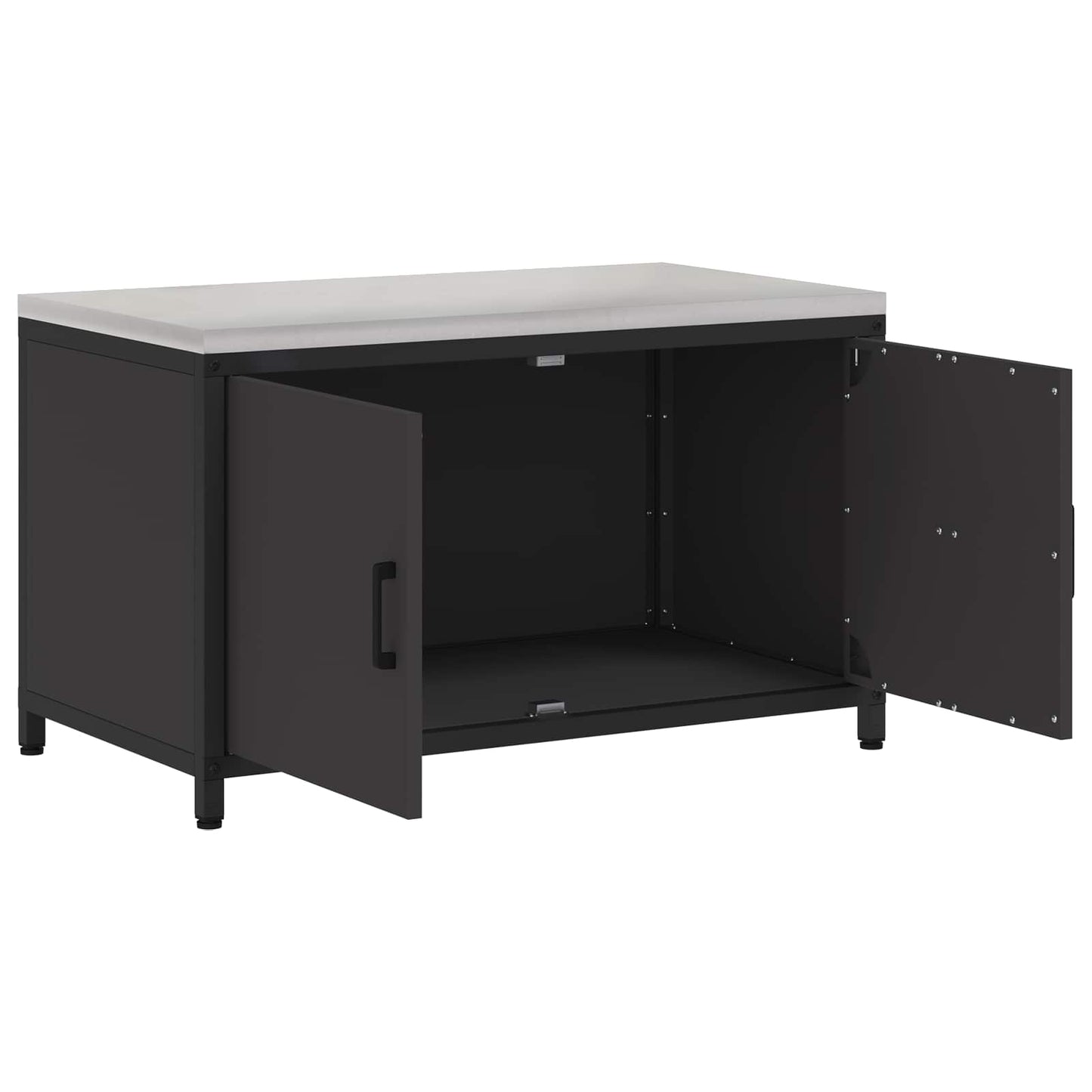 Stoccaggio in cucina HATTEM Nero 90 x 50 x 53 cm Acciaio | homemem39