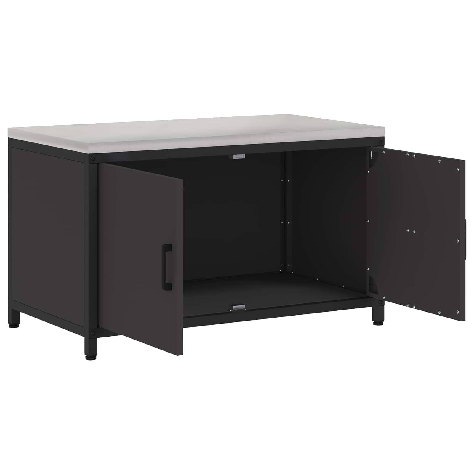 Stoccaggio in cucina HATTEM Nero 90 x 50 x 53 cm Acciaio | homemem39