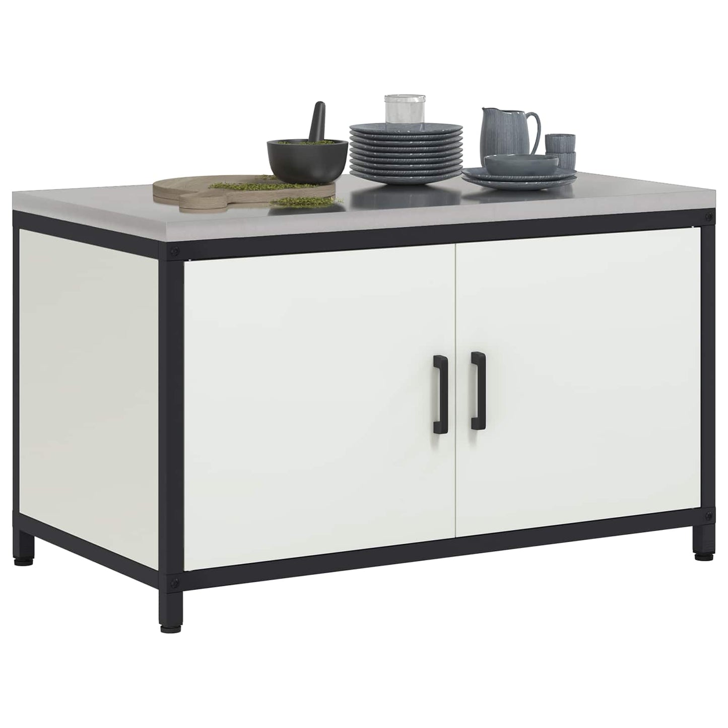 Stoccaggio in cucina HATTEM Bianco 90 x 50 x 53 cm Acciaio