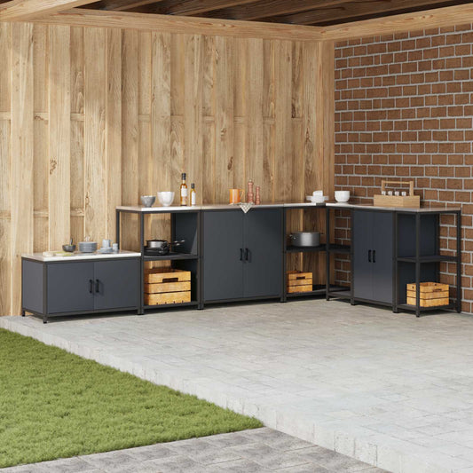 Stoccaggio in cucina HATTEM Antracite 90 x 50 x 53 cm Acciaio | homemem39