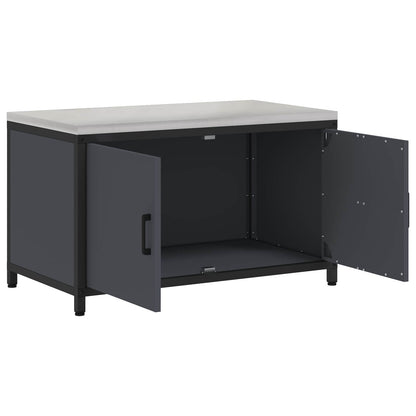Stoccaggio in cucina HATTEM Antracite 90 x 50 x 53 cm Acciaio | homemem39