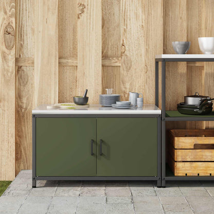 Stoccaggio in cucina HATTEM Verde Oliva 90 x 50 x 53 cm Acciaio