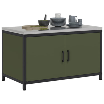 Stoccaggio in cucina HATTEM Verde Oliva 90 x 50 x 53 cm Acciaio | homemem39