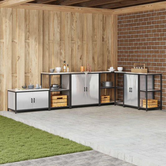 Stoccaggio in cucina HATTEM Argento 90 x 50 x 53 cm Acciaio | homemem39