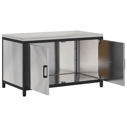 Stoccaggio in cucina HATTEM Argento 90 x 50 x 53 cm Acciaio | homemem39