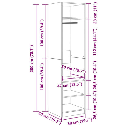 Guardaroba Legno vecchio 50 x 50 x 200 cm Legno multistrato
