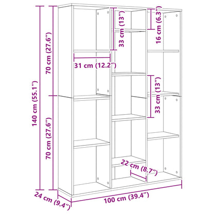 Divider per stanze Rovere Nero 100 x 24 x 140 cm | homemem39