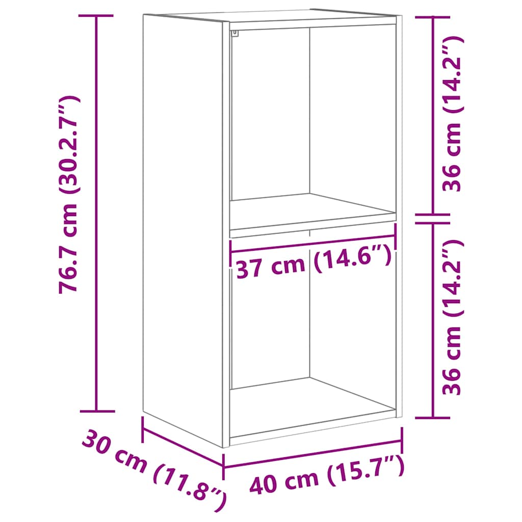 Libreria Rovere Nero 40 x 30 x 77 cm Legno multistrato