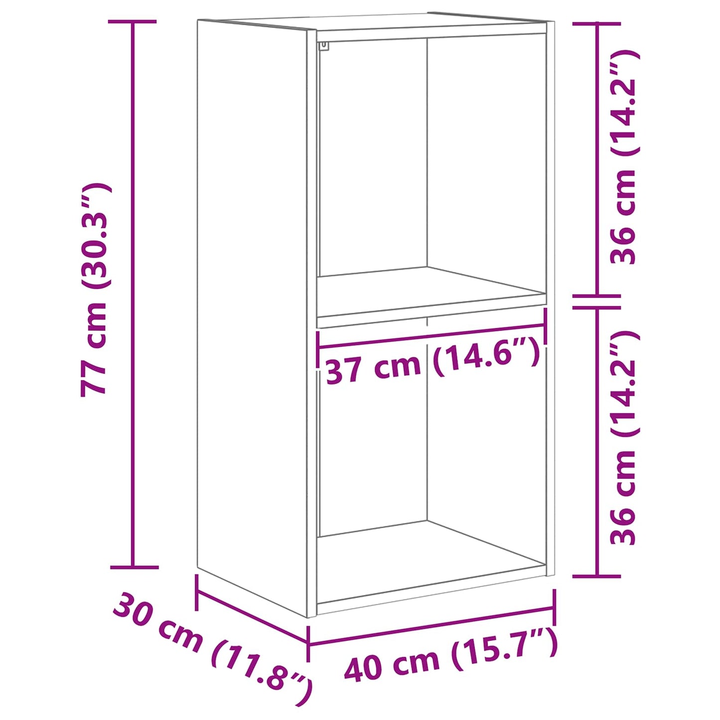 Libreria Rovere Nero 40 x 30 x 77 cm Legno multistrato | homemem39