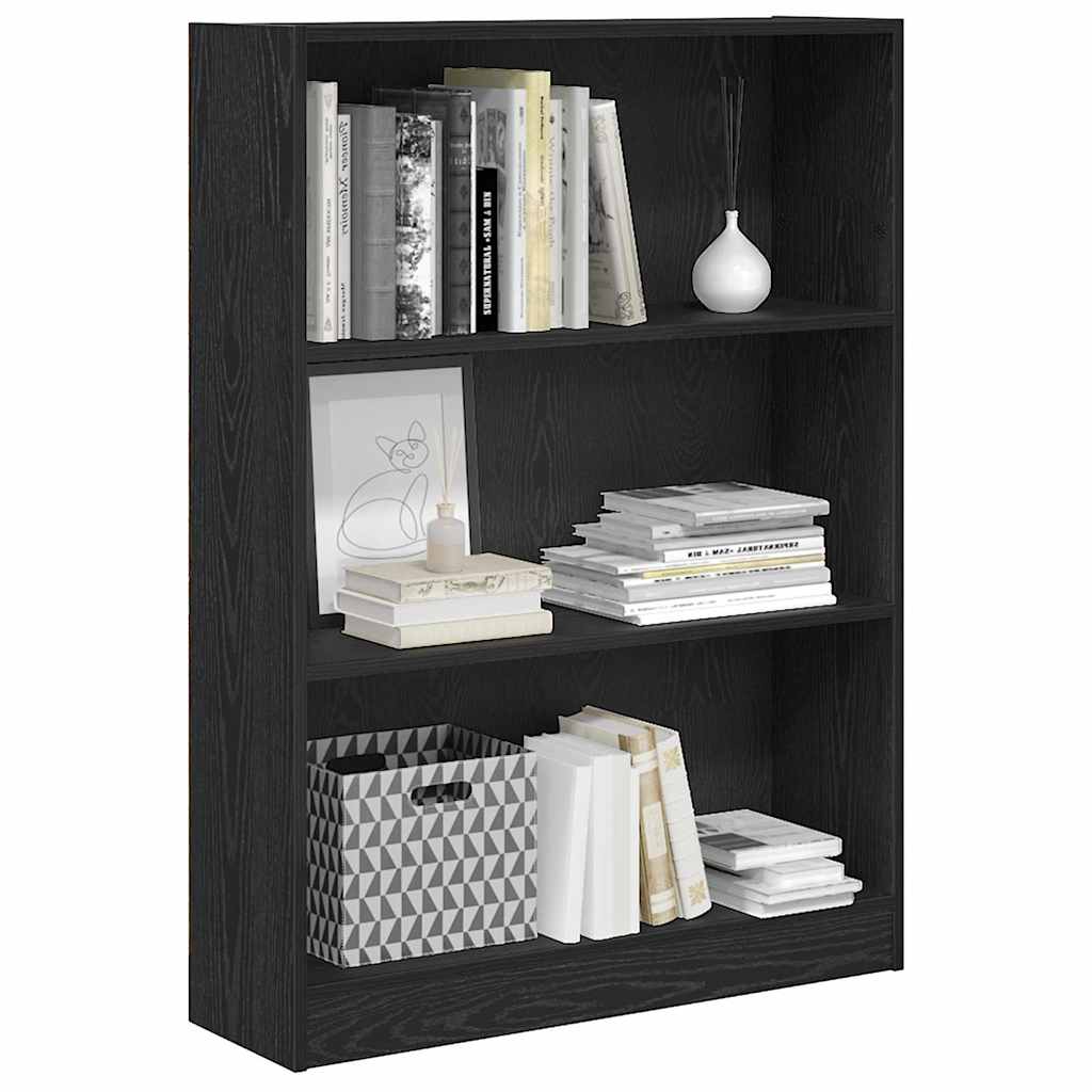 Libreria Rovere Nero 80 x 24 x 109 cm Legno multistrato