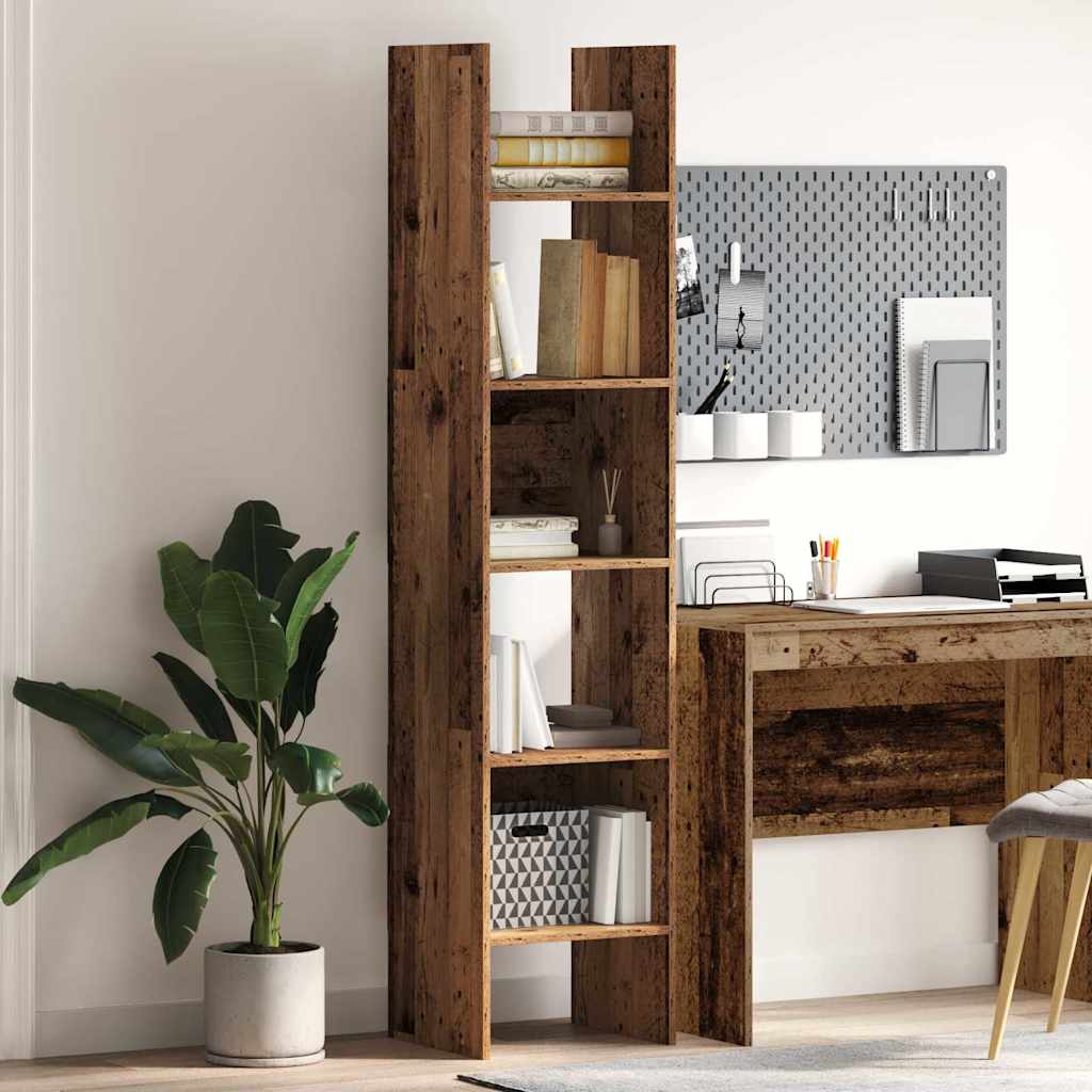 Armadio per Libri Legno vecchio 40 x 35 x 180 cm