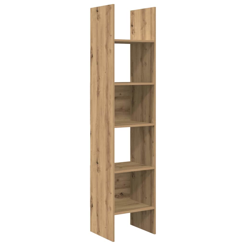 Armadio per Libri 5 livelli 40 x 35 x 180 cm Rovere artigianale
