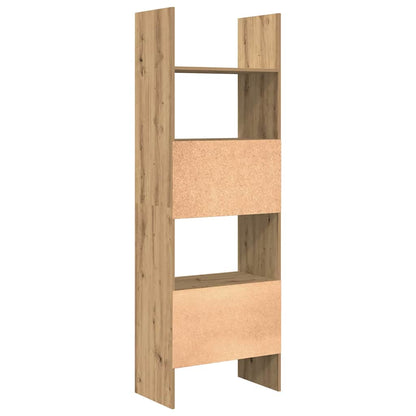 Armadio per Libri 5 livelli 60 x 35 x 180 cm Rovere artigianale
