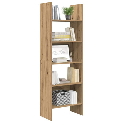 Armadio per Libri 5 livelli 60 x 35 x 180 cm Rovere artigianale