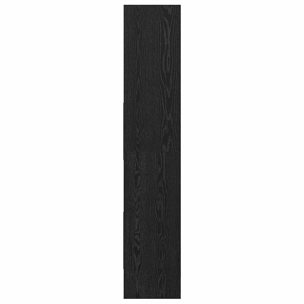 Armadio per Libri Rovere Nero 60 x 35 x 180 cm