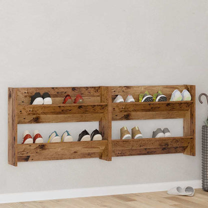 Mobile per scarpe 2 pcs Legno vecchio 80 x 18 x 60 cm