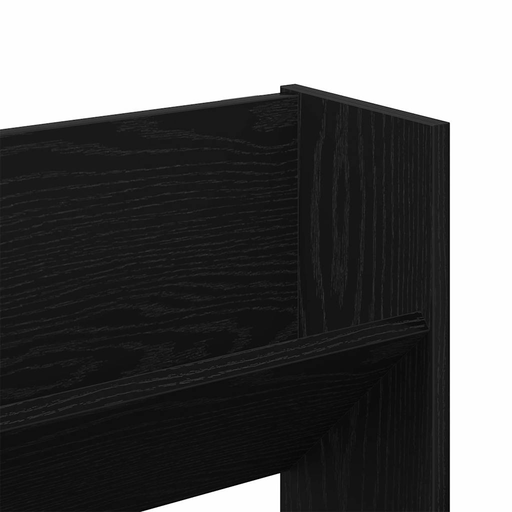 Mobile per scarpe Rovere Nero 85 x 18 x 90 cm Legno multistrato