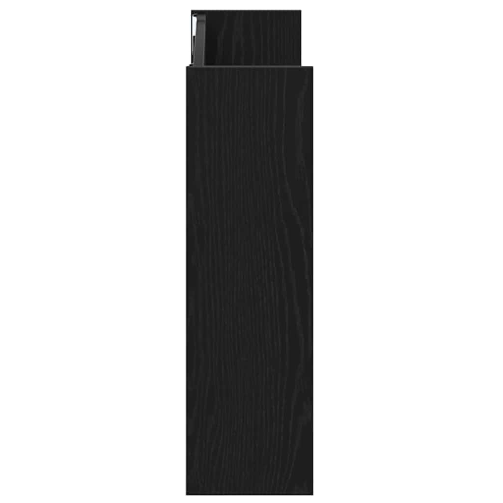 Mobile per scarpe Rovere Nero 85 x 18 x 90 cm Legno multistrato