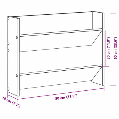 Mobile per scarpe Rovere Nero 85 x 18 x 90 cm Legno multistrato