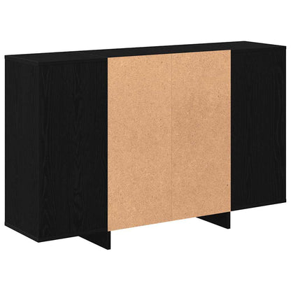 Credenza Rovere Nero 120 x 30 x 75 cm Legno multistrato