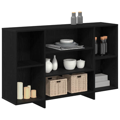 Credenza Rovere Nero 120 x 30 x 75 cm Legno multistrato