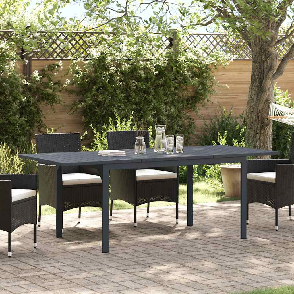 Tavolo da Pranzo da Esterno Antracite 210 x 90 x 73 cm Acciaio