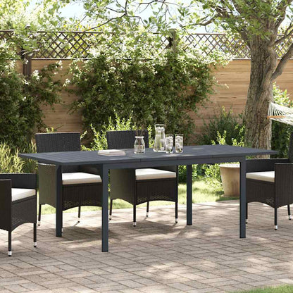 Tavolo da Pranzo da Esterno Antracite 210 x 90 x 73 cm Acciaio