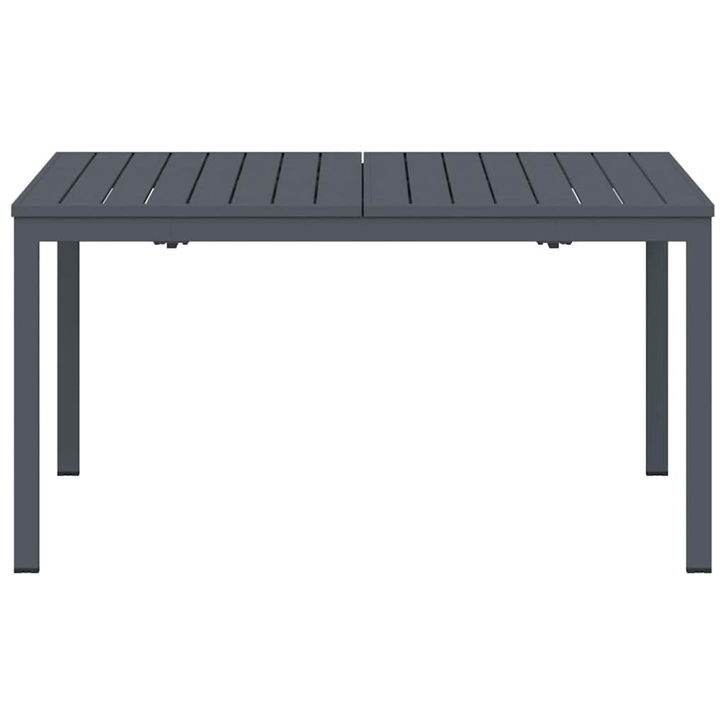 Tavolo da Pranzo da Esterno Antracite 210 x 90 x 73 cm Acciaio