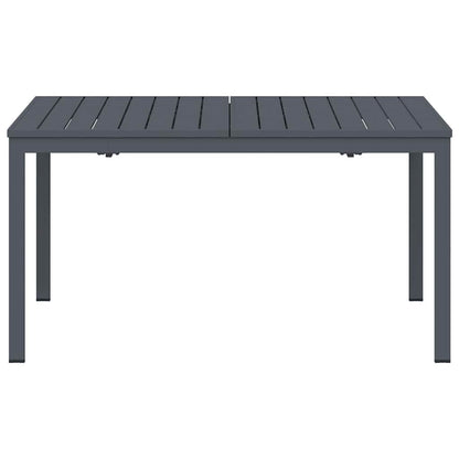 Tavolo da Pranzo da Esterno Antracite 210 x 90 x 73 cm Acciaio
