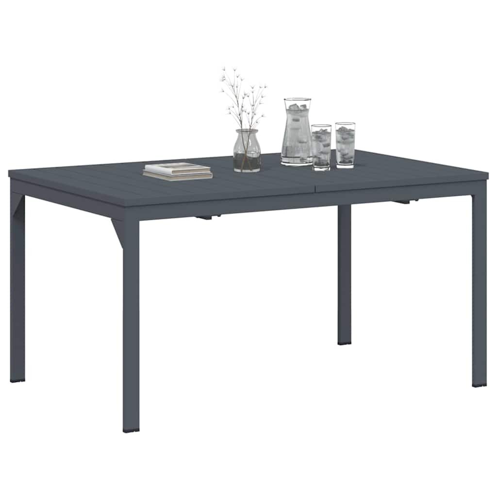 Tavolo da Pranzo da Esterno Antracite 210 x 90 x 73 cm Acciaio
