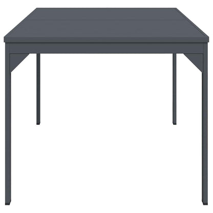 Tavolo da Pranzo da Esterno Antracite 210 x 90 x 73 cm Acciaio