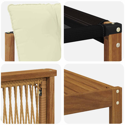 Set di divani da esterno con cuscino 5 pcs Naturale e Crema | homemem39