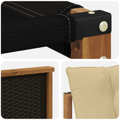 Set di divani da esterno con cuscino 5 pcs Naturale e Beige | homemem39
