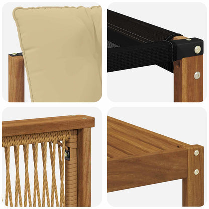Set di divani da esterno con cuscino 7 pcs Naturale e Beige