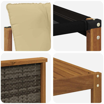 Set di divani da esterno con cuscino 9 pcs Naturale e Beige | homemem39