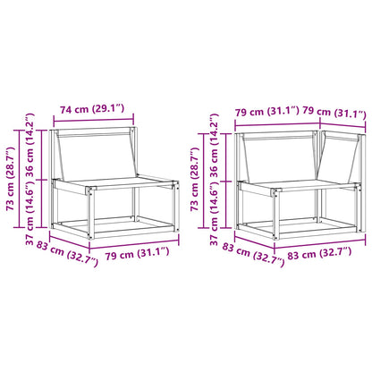Set di divani da esterno con cuscino 9 pcs Naturale e Nero | homemem39