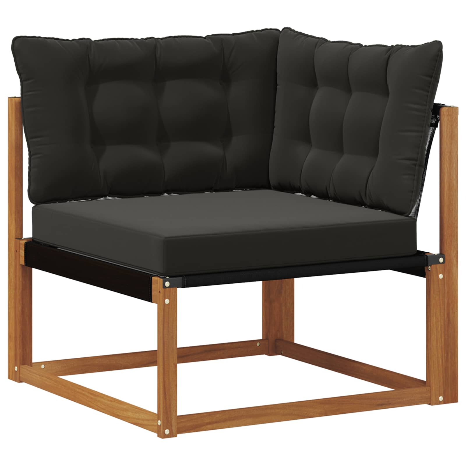 Set di divani da esterno con cuscino 10 pcs Naturale e Nero | homemem39