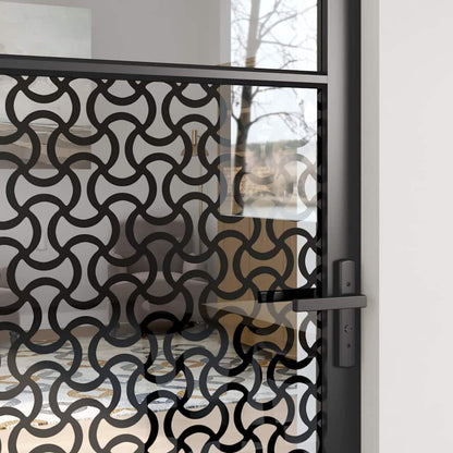 Porta in vetro Traforo Nero 76 x 3,5 x 201,5 cm Alluminio | homemem39