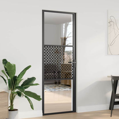 Porta in vetro Traforo Nero 76 x 3,5 x 201,5 cm Alluminio | homemem39