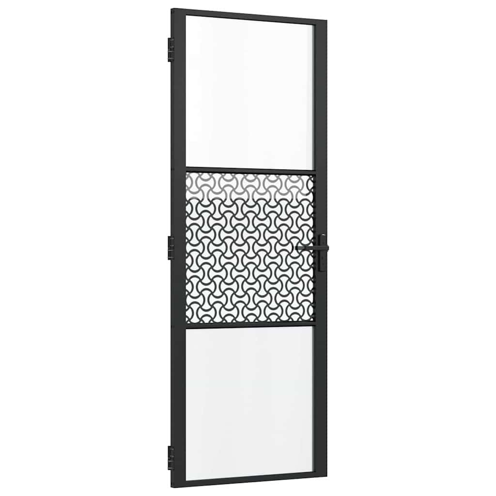 Porta in vetro Traforo Nero 76 x 3,5 x 201,5 cm Alluminio | homemem39