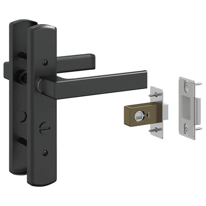Porta in vetro Traforo Nero 83 x 3,5 x 201,5 cm Alluminio | homemem39
