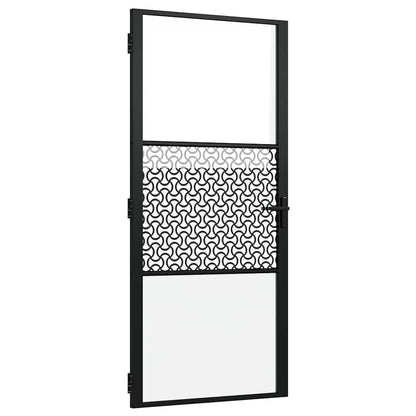 Porta in vetro Traforo Nero 93 x 3,5 x 201,5 cm Alluminio | homemem39