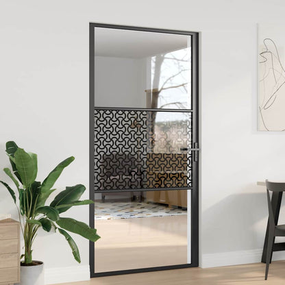 Porta in vetro Traforo Nero 102,5 x 3,5 x 201,5 cm Alluminio | homemem39