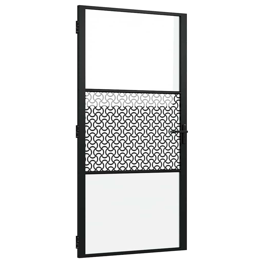 Porta in vetro Traforo Nero 102,5 x 3,5 x 201,5 cm Alluminio | homemem39