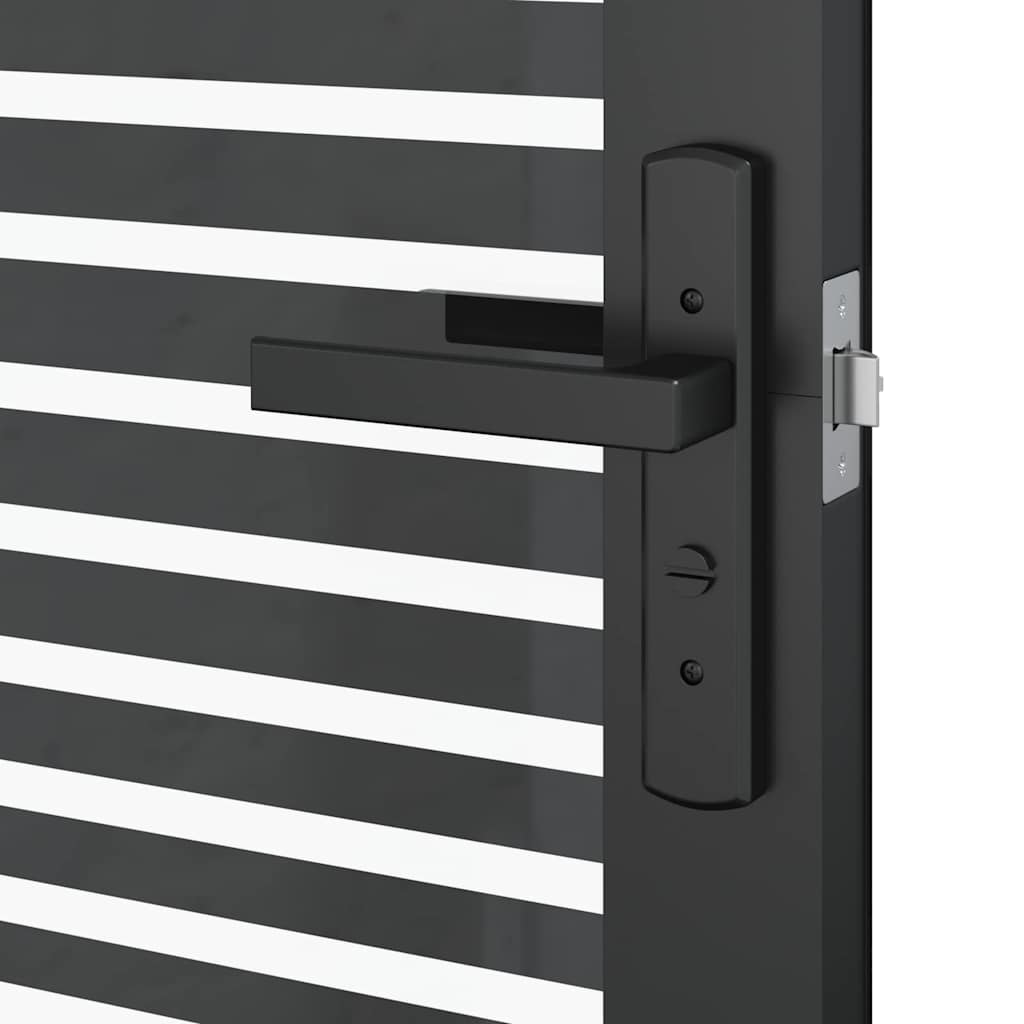 Porta in vetro Rigato Nero 93 x 3,5 x 201,5 cm Alluminio | homemem39