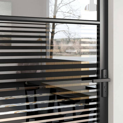 Porta in vetro Rigato Nero 102,5 x 3,5 x 201,5 cm Alluminio | homemem39