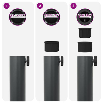 Base per Ombrello da Esterno Grigio scuro 45 x 45 x 31 cm - homemem39