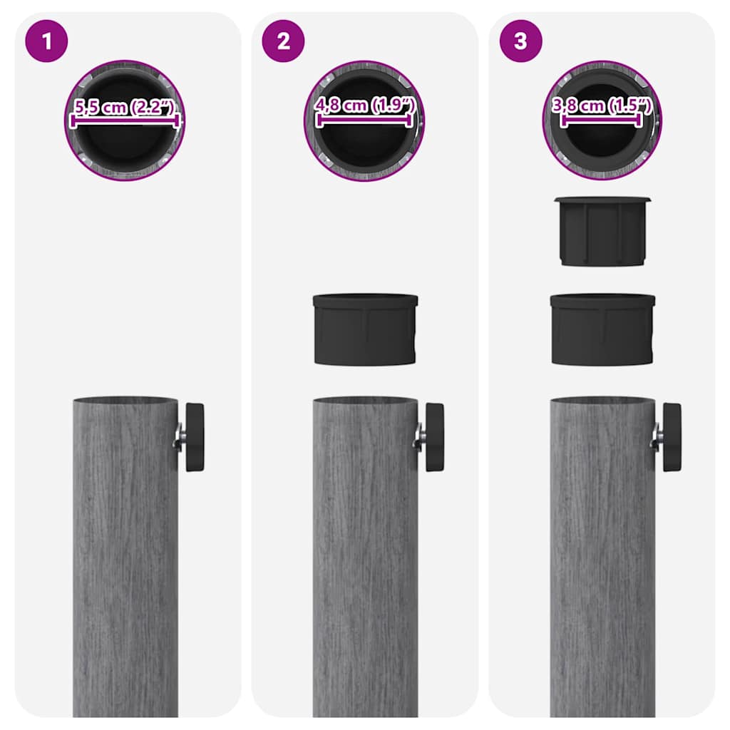 Base per Ombrello da Esterno Aspetto legno grigio scuro - homemem39