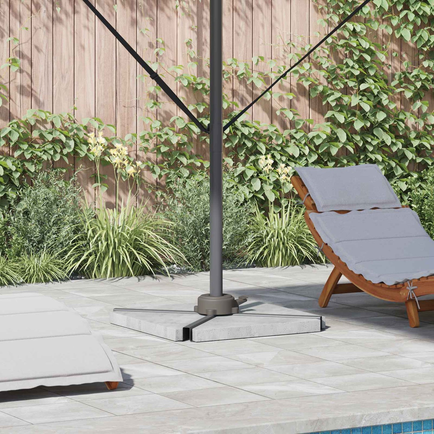 Base per ombrellone Argento 23 x 14 x 6 cm