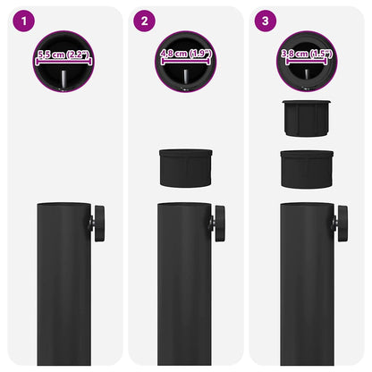 Base per Ombrello da Esterno Regolabile Nero 45 x 45 x 31.5 cm - homemem39